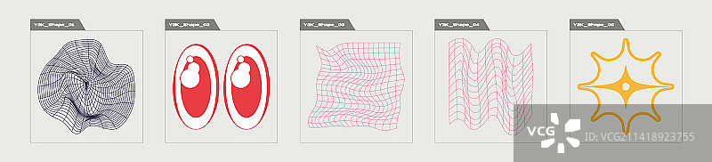 Y2K潮流几何后现代风格合集图片素材