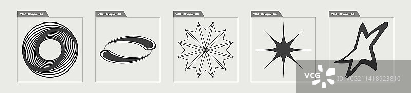 Y2K潮流几何后现代风格合集图片素材