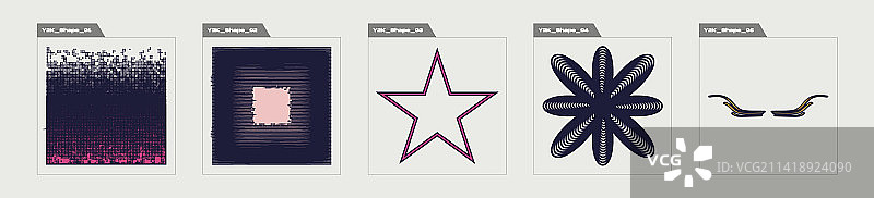 Y2K风格的野兽派对象合集图片素材