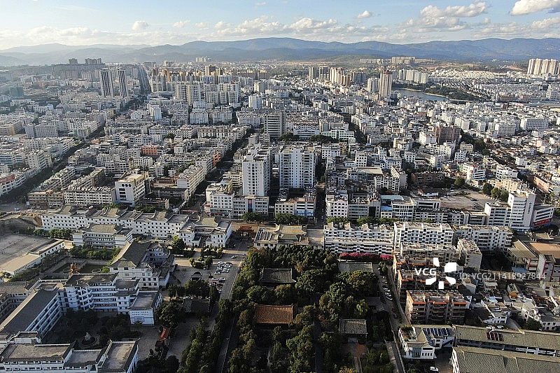云南建水城市航拍图片素材