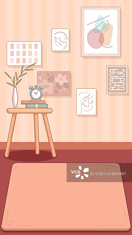 装饰墙茶几图片素材