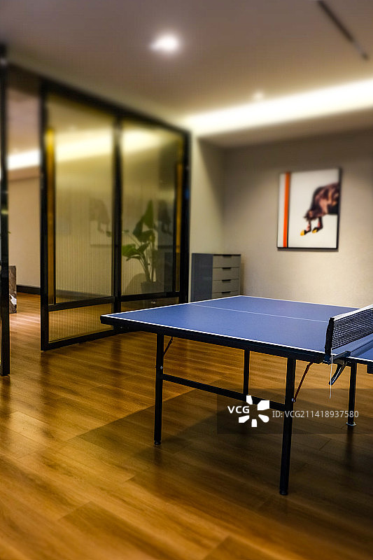 四川省内江市隆昌市室内乒乓球桌图片素材