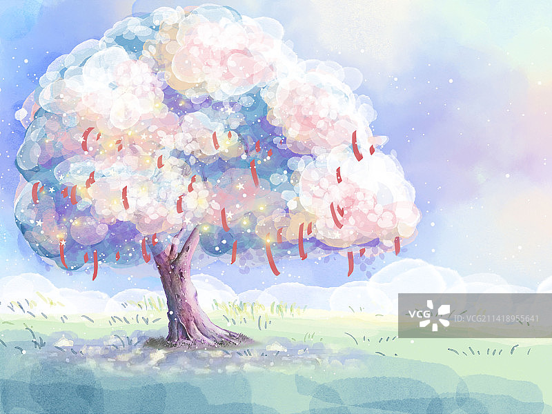 许愿树图片素材