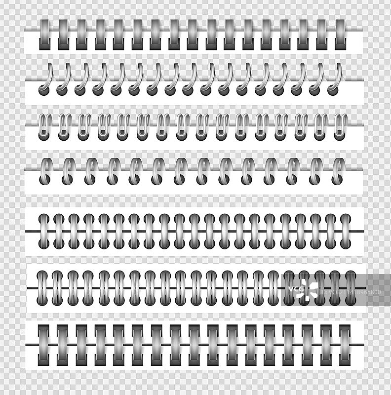 金属活页夹写实套装图片素材