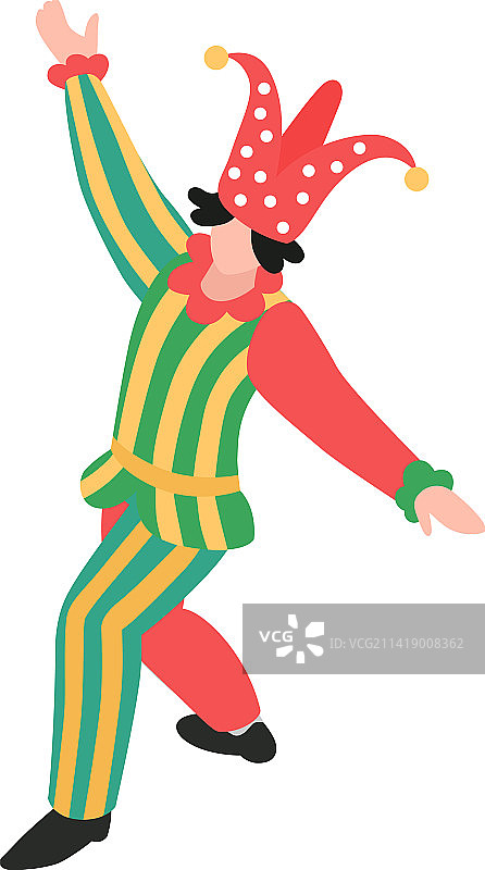 小丑帽表演者组合图片素材