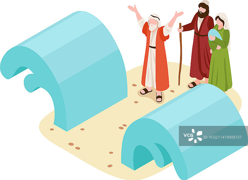 诺亚打开水闸图片素材