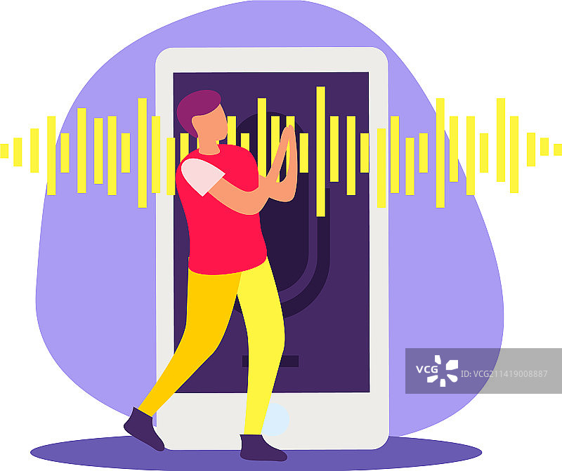 语音控制智能手机设计图片素材