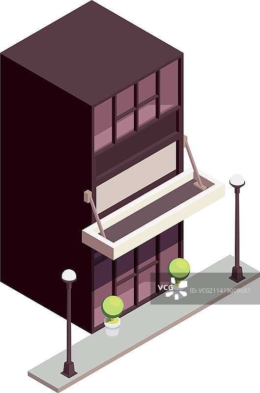 商业城镇建筑组合图片素材