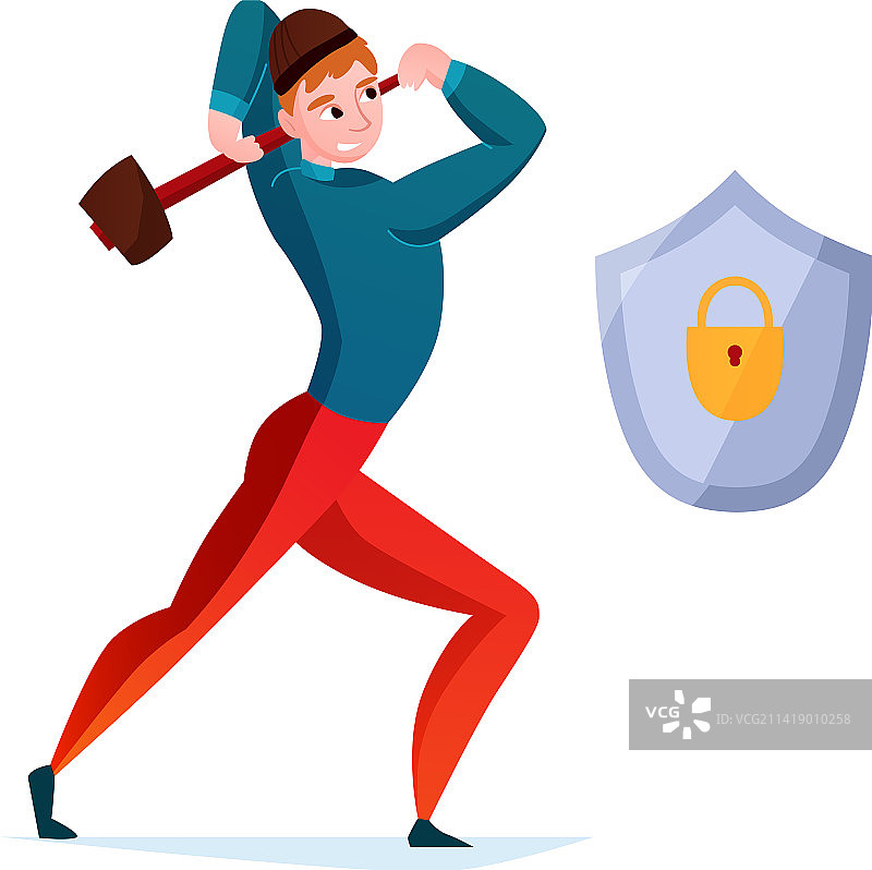 黑客破解盾牌图片素材