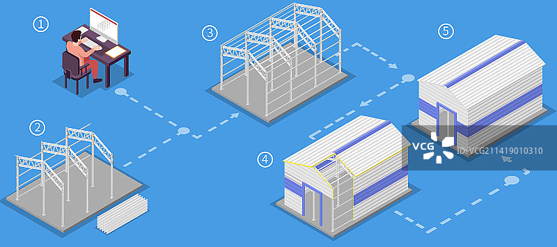 金属结构信息图图片素材