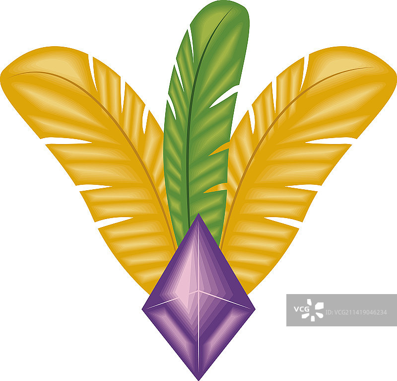 宝石与羽毛图片素材