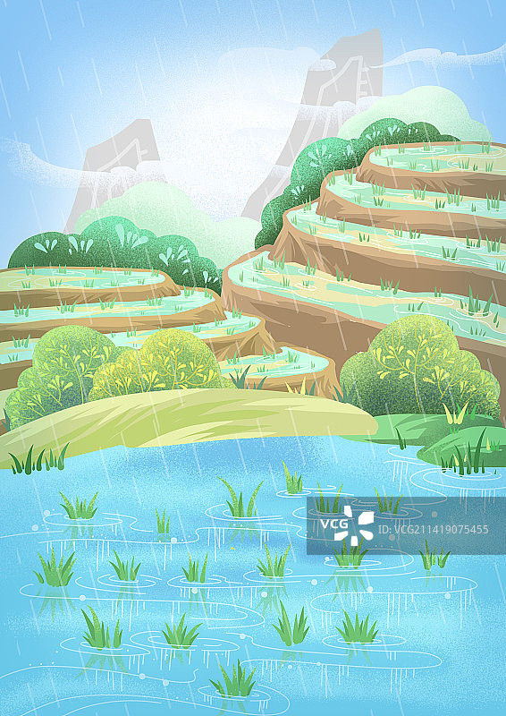 二十四节气户外季节春天明亮绿色清新生长欢乐旅行旅游休闲艺术传统文化环境自然农作物图片素材