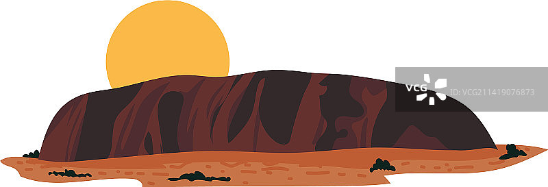 岩石山和沙图片素材