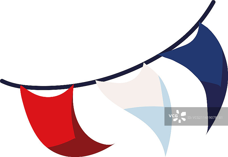 美国国旗颜色花环图片素材