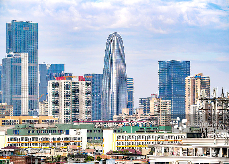 广州海珠区琶洲磨碟沙赤岗新港东路片区高端数字经济深耕人工智能算法新技术与5G高清数码科技金融产业园区图片素材