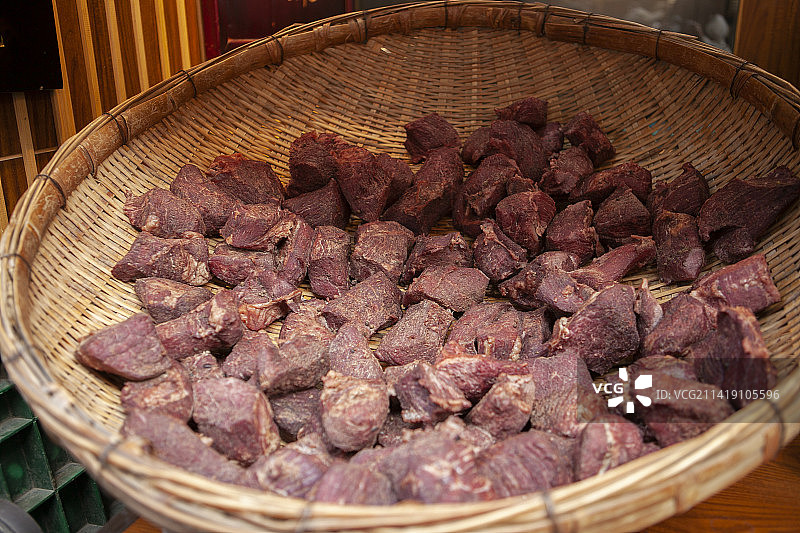 成都武侯祠锦里售卖的张飞牛肉图片素材