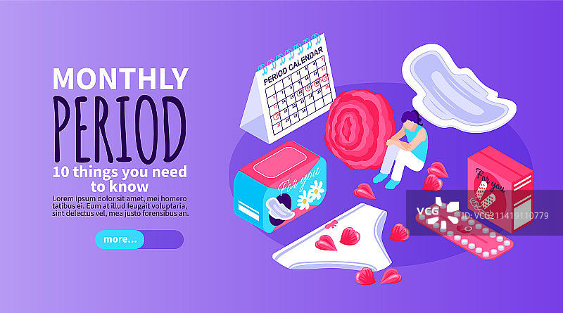 月经期横幅图片素材