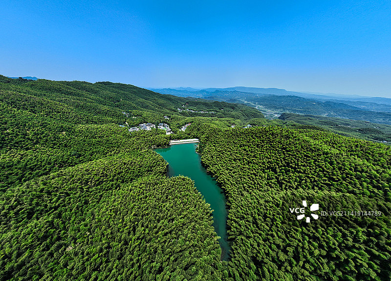 宜宾僰王山寿山湖航拍图图片素材