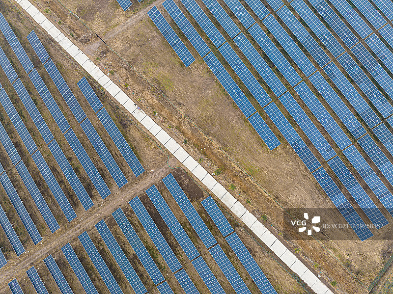 湖北省荆州市石首市横沟市镇光伏产业航拍图片素材
