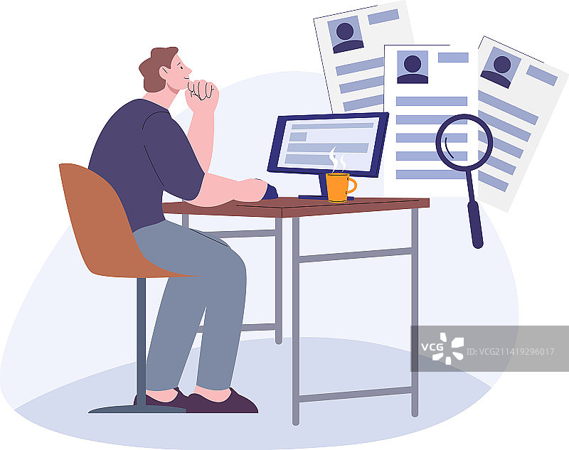 hr经理在线搜索简历图片素材