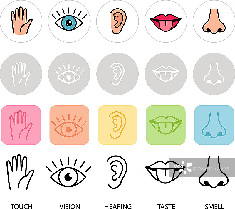 人类感觉五种感官图片素材