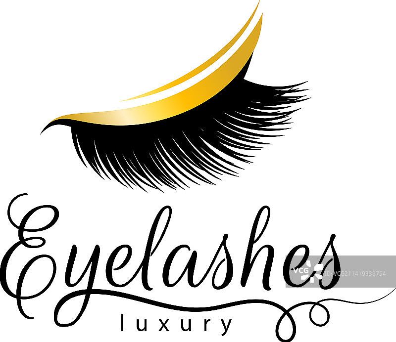 现代风格的黑色长睫毛图片素材