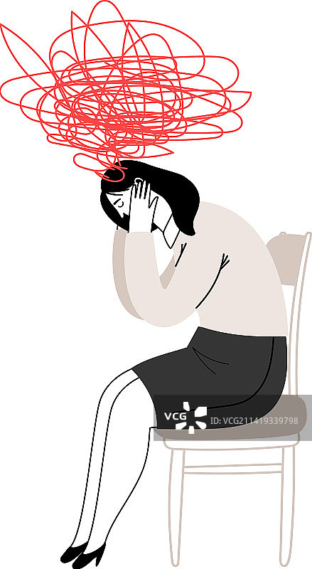有心理问题的女人女病人图片素材