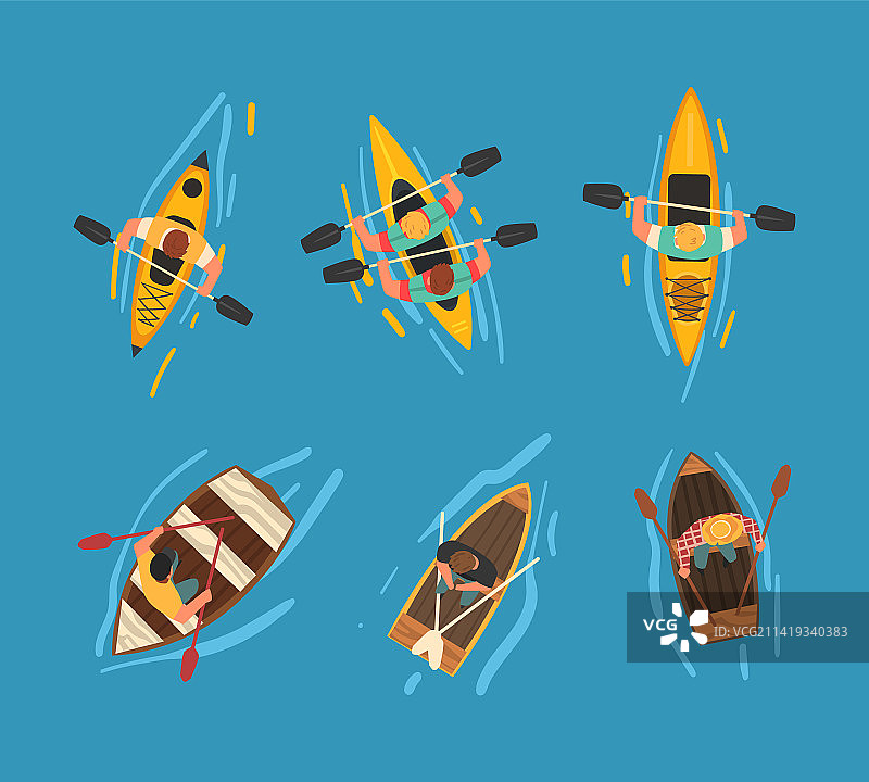 男人划船漂流图片素材