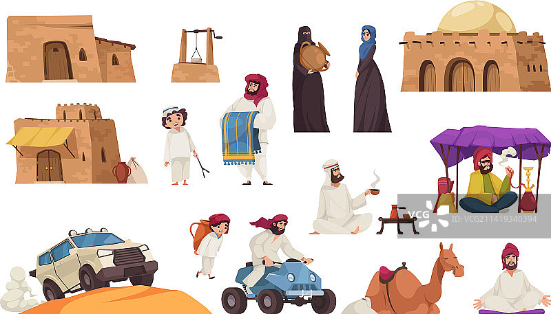 阿拉伯沙漠场景图片素材