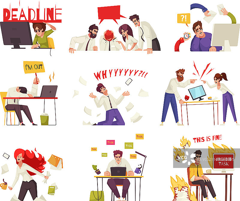 办公室工作压力合集图片素材