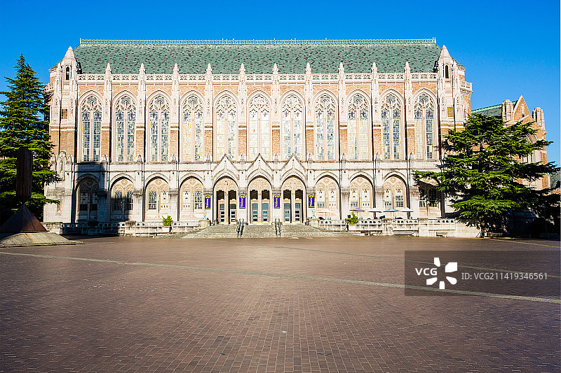 美国华盛顿州西雅图华盛顿大学校园风光图片素材