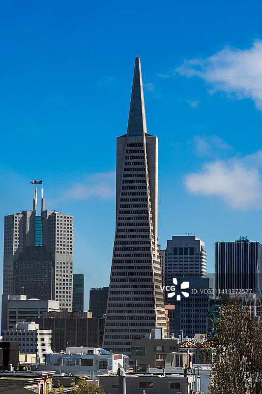 旧金山地标建筑泛美金字塔  （Transamerica Pyramid）图片素材