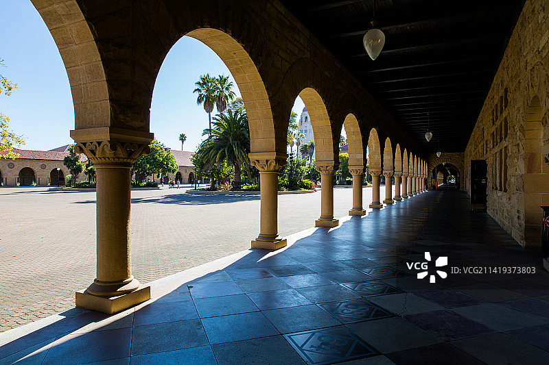美国斯坦福大学校园风光图片素材
