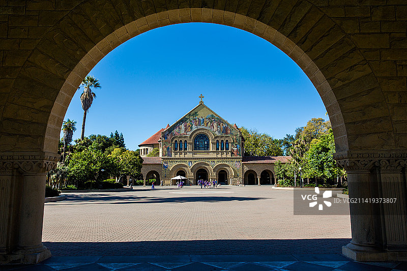 美国斯坦福大学校园风光图片素材