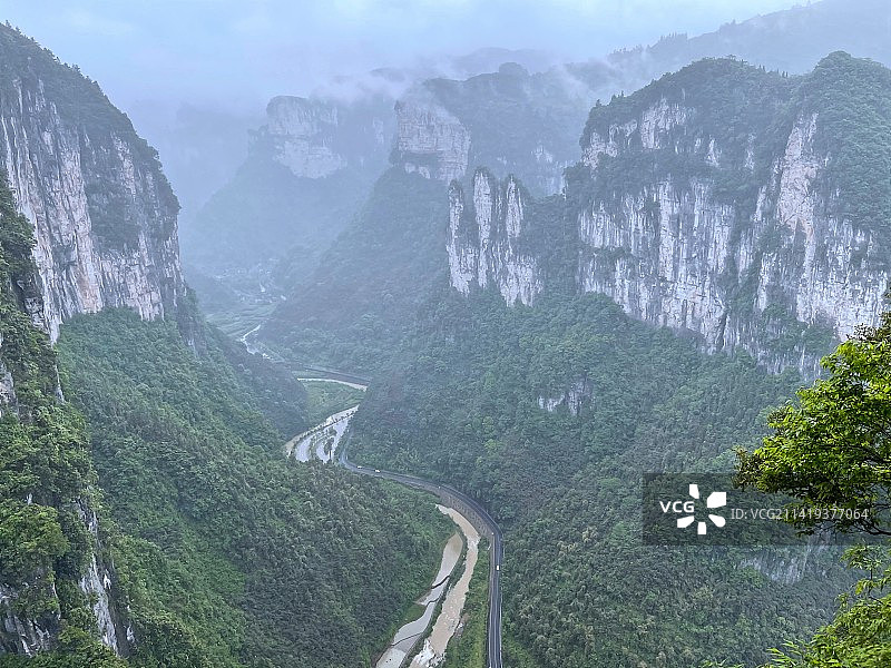 矮寨天廊景观图片素材