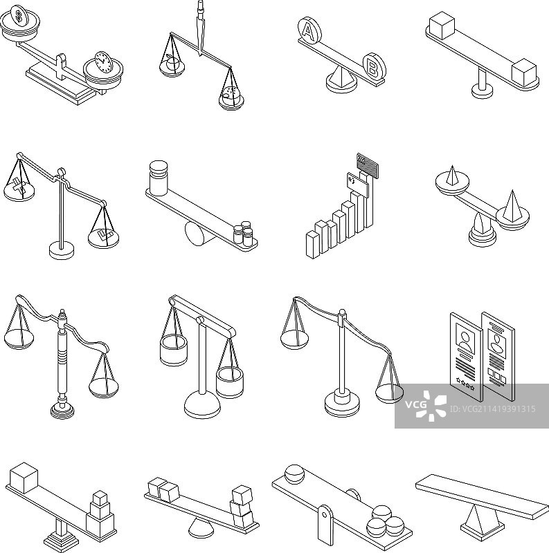 对比图标轮廓图片素材