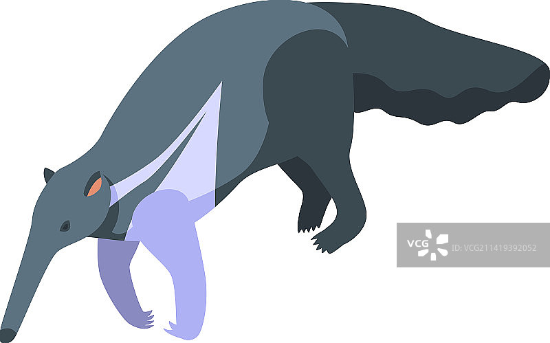 大食蚁兽等距图标图片素材