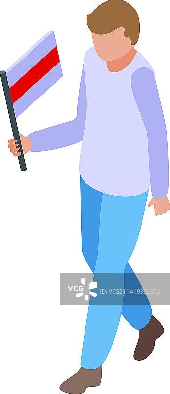 免费白俄罗斯男孩旅行2.5D图标图片素材