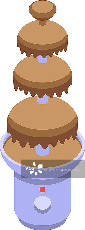 2.5D巧克力喷泉火锅图标图片素材