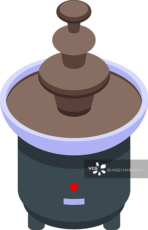 牛奶可可喷泉图标2.5D图片素材