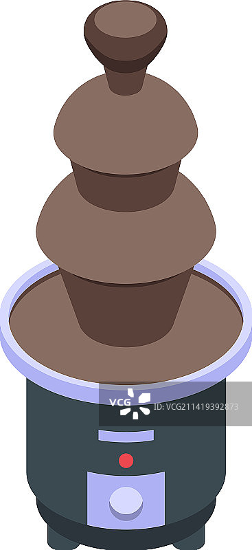 甜可可喷泉图标2.5D图片素材