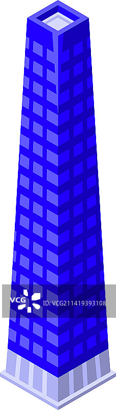 智利城市塔楼图标2.5D图片素材