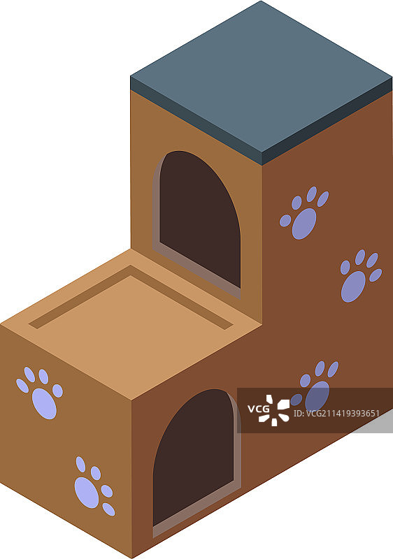 宠物屋2.5D图标：床和箱子图片素材