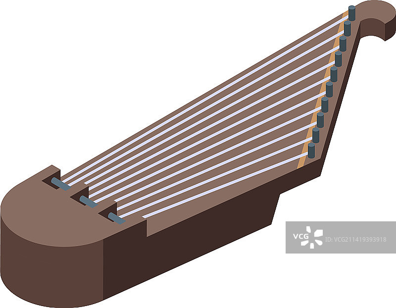 康特勒琴吉他2.5D音乐图标图片素材