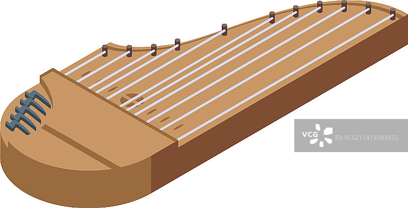 弹拨康特勒琴2.5D音乐图标图片素材