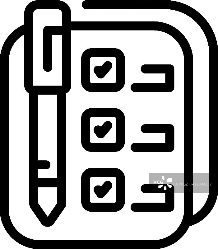 学习清单图标轮廓学校图片素材