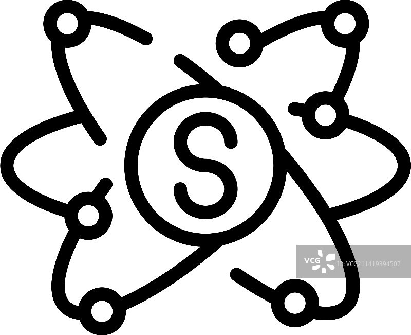 截止日期前的货币原子图标轮廓场景图片素材