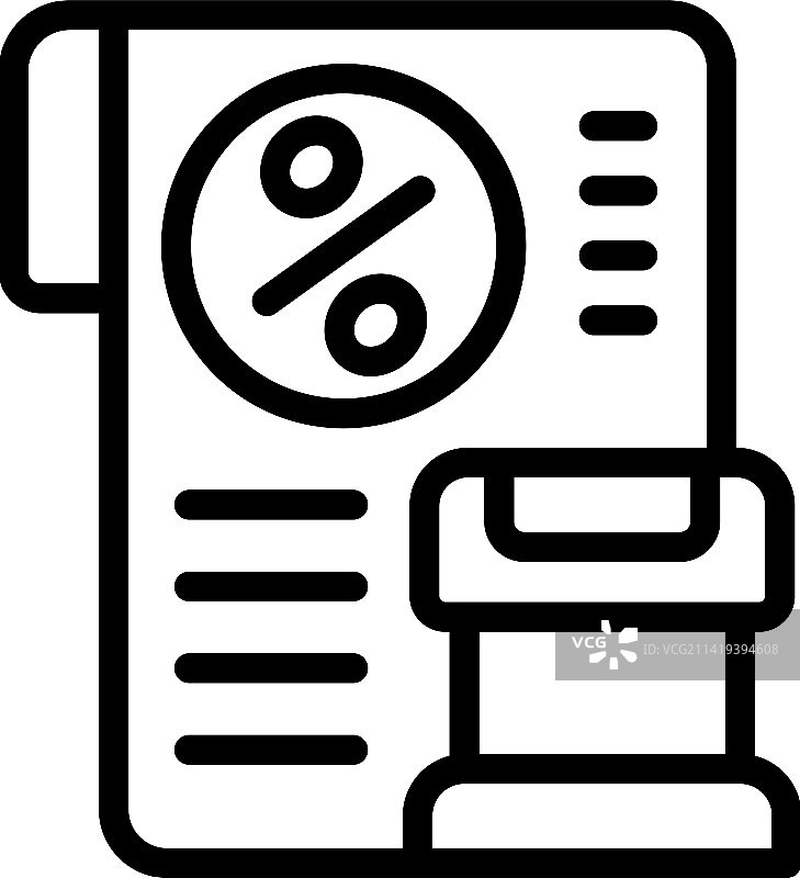 税收百分比轮廓图标税务机构图片素材