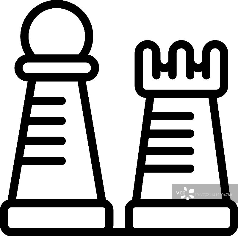 国际象棋学生俱乐部图标轮廓教育图片素材