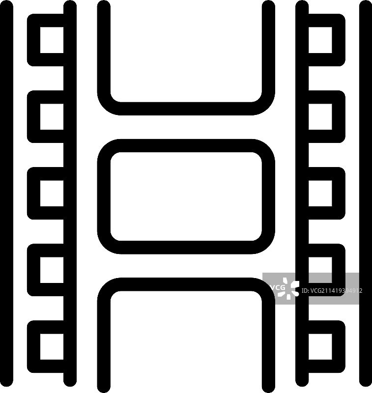 教育旅游电影图标轮廓图片素材